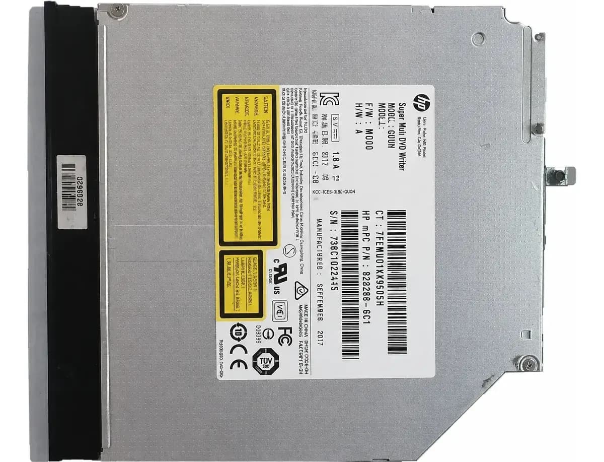 Grabadora Lectora Dvd Hp Gud1n 820286-6c1 9mm Notebook Negro