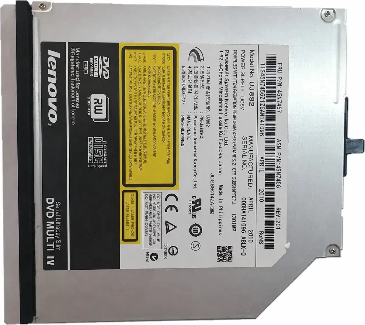 Lectora Grabadora Dvd Lenovo Thinkpad T410 T420 T510 Uj892 Negro