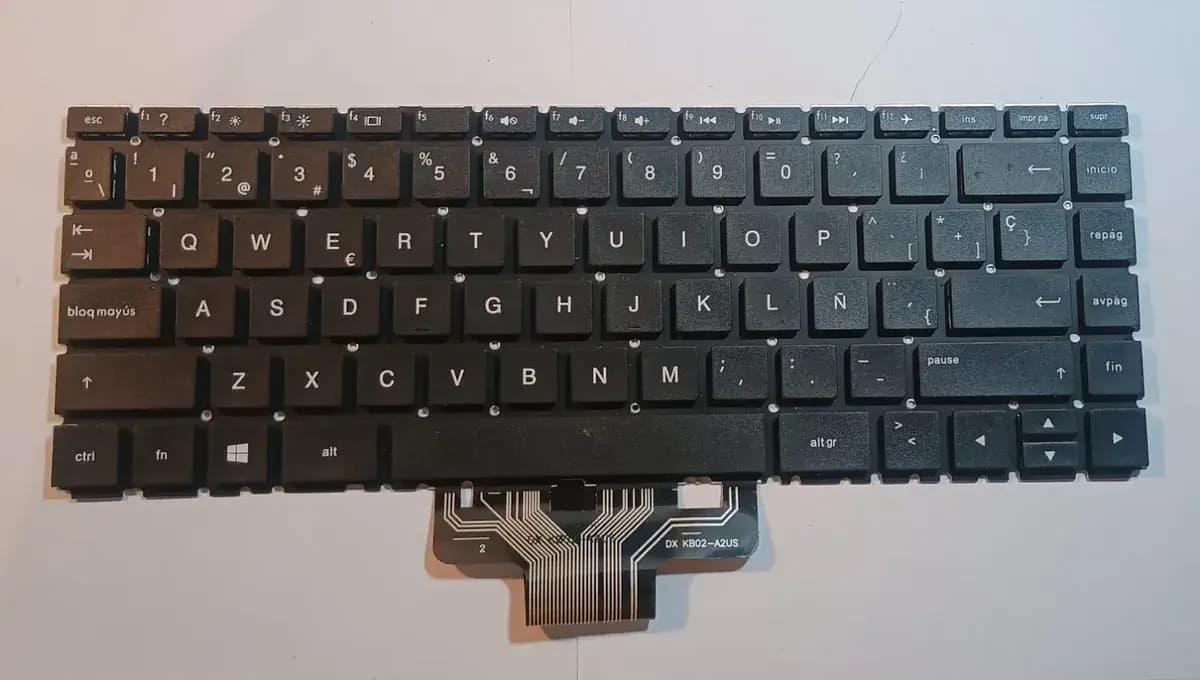 Teclado Hp 14-dq 14-cf 14-dk 14-ck Español Latino Sin Num Negro Español Latinoamericano
