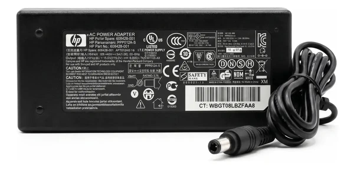 Cargador Original Hp 90w 19v 4.74a Pin Grueso 7.4mm Usado Negro