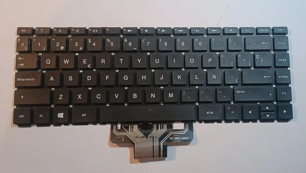 Teclado Hp 14-dq 14-cf 14-dk 14-ck Español Latino Sin Num Negro Español Latinoamericano