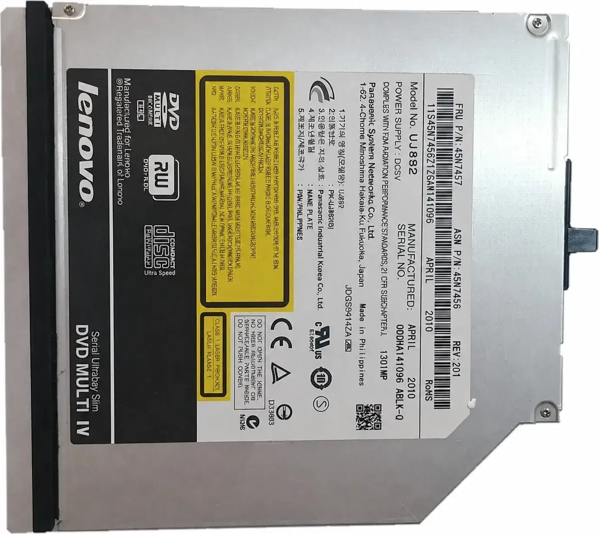 Lectora Grabadora Dvd Lenovo Thinkpad T410 T420 T510 Uj892 Negro