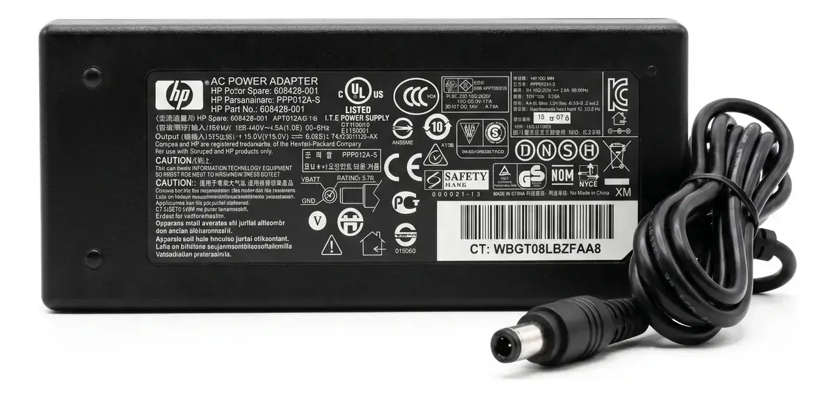 Cargador Original Hp 90w 19v 4.74a Pin Grueso 7.4mm Usado Negro