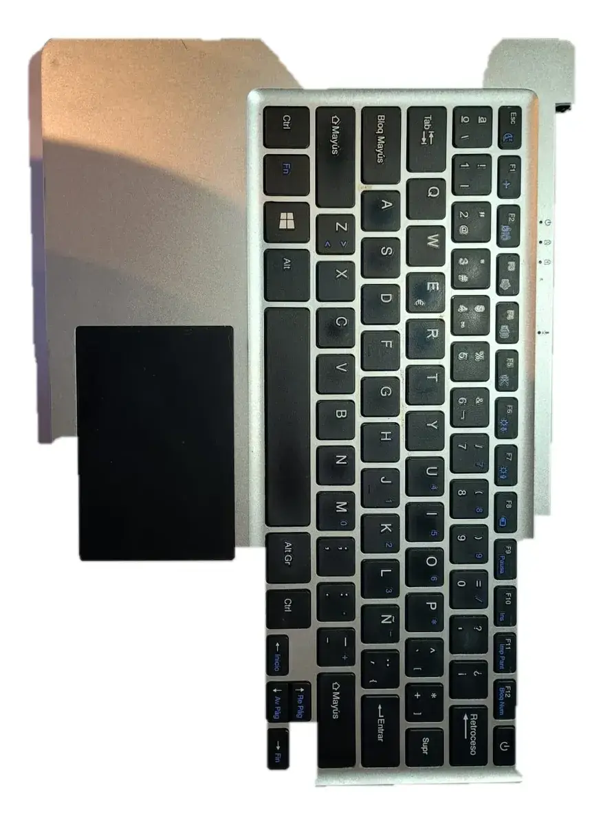 Carcasa Superior Inferior Teclado Parlantes Enova C141sp Plateado